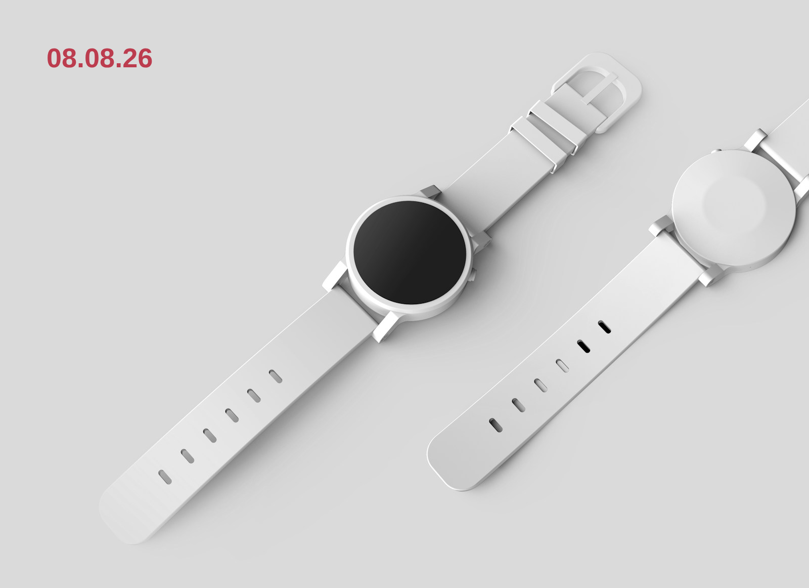 Watch photo with a date stamp ready to remove
